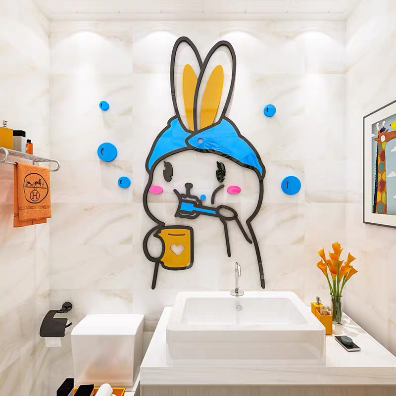 Decal dán tường acrylic, mica dán nổi thank you trang trí shop quần áo, quán cafe, trà sữa, văn phòng, trường học