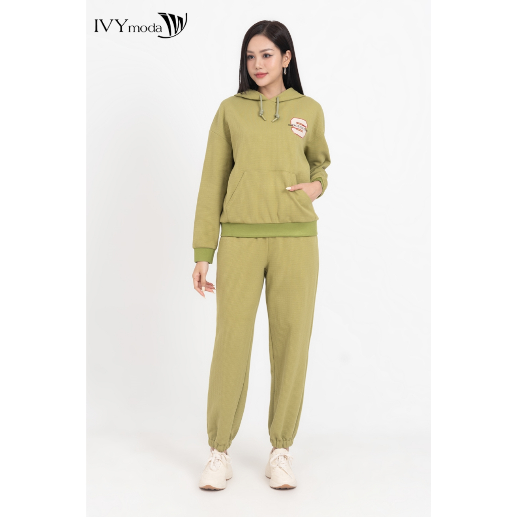 Set bộ Hoodie chữ S nữ IVY moda MS 59M8240