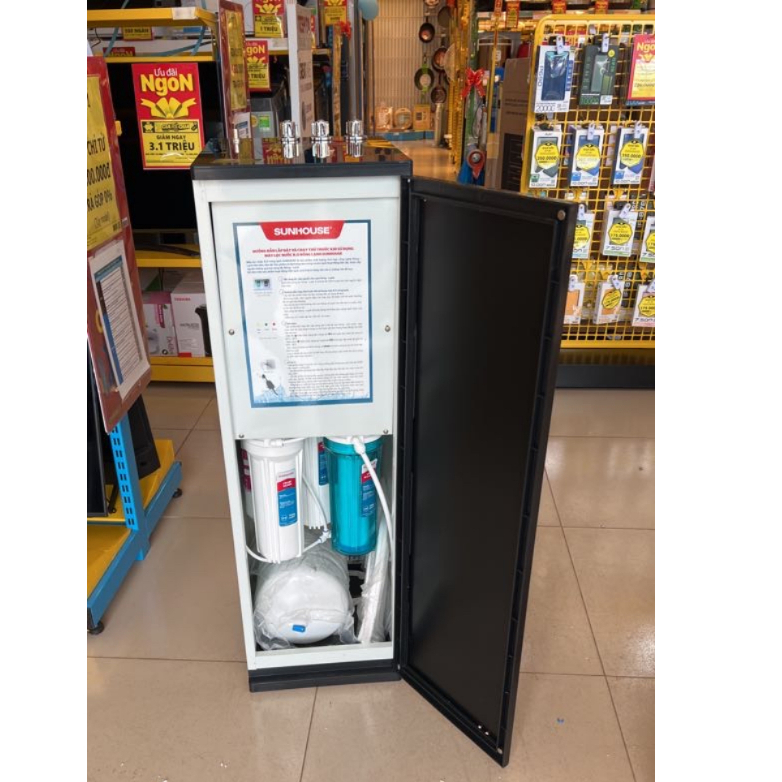 Máy lọc nước RO nóng nguội lạnh Sunhouse SHA76213CK 10 lõi - Bảo hành chính hãng.