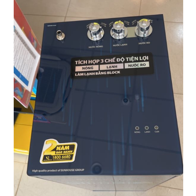 Máy lọc nước RO nóng nguội lạnh Sunhouse SHA76213CK 10 lõi - Bảo hành chính hãng.