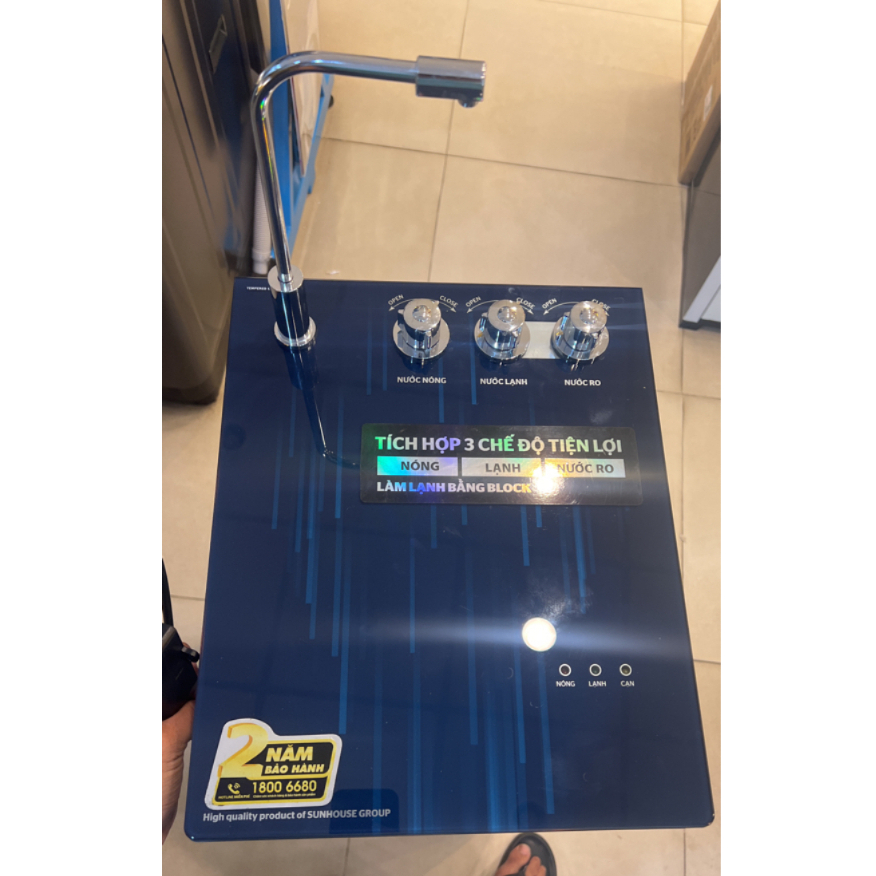 Máy lọc nước RO nóng nguội lạnh Sunhouse SHA76213CK 10 lõi - Bảo hành chính hãng.