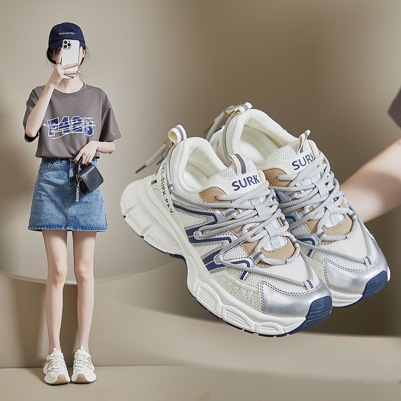 Giày Sneaker Nữ BLUEWIND Vải Dệt Kim Thoáng Khí Phối Da Mềm Trẻ Trung, Năng Động 68873