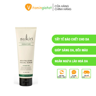 Kem Làm Sạch Tế Bào Chết Da Mặt Sukin Signature Revitalising Facial Scrub 125ml