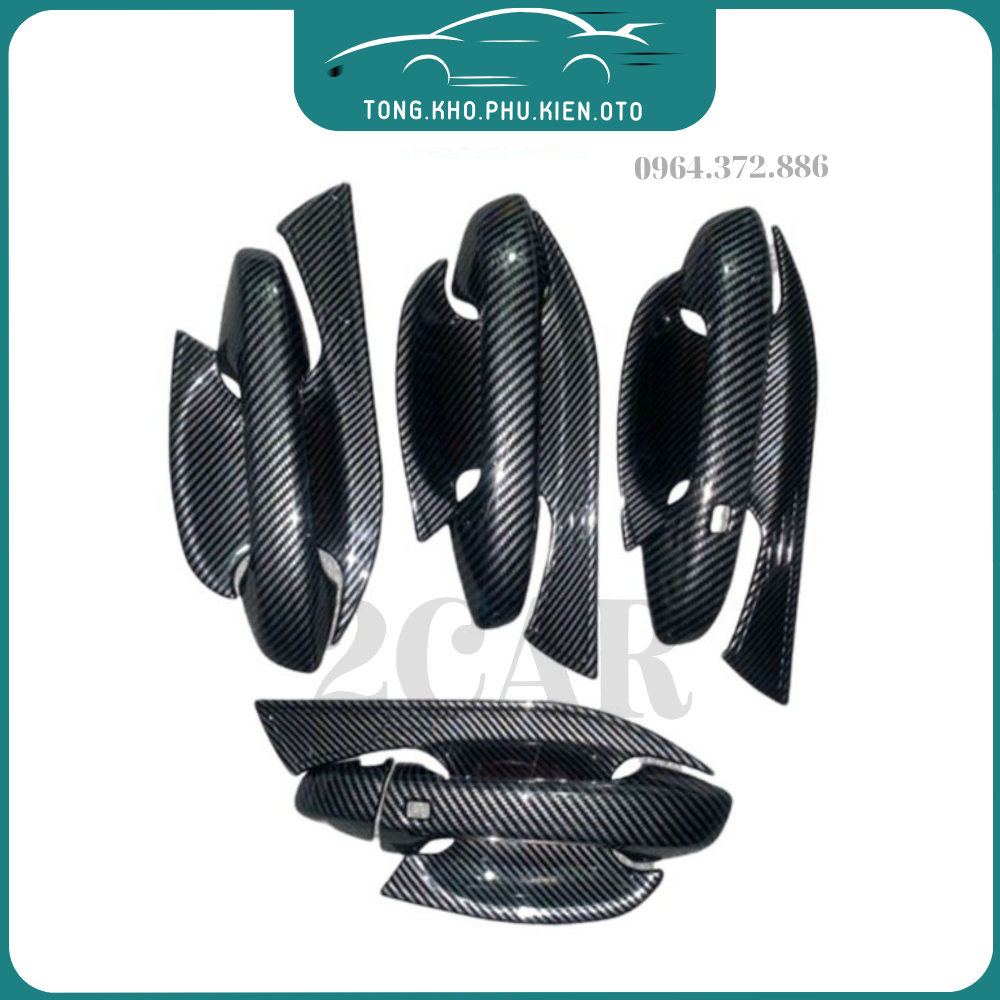 Ốp Tay nắm, Hõm Cửa cacbon xe Kia Cerato 2019- 2020- 2021-2022-2023 vân Carbon cao cấp - Ốp bảo vệ,trang trí tay nắm xe