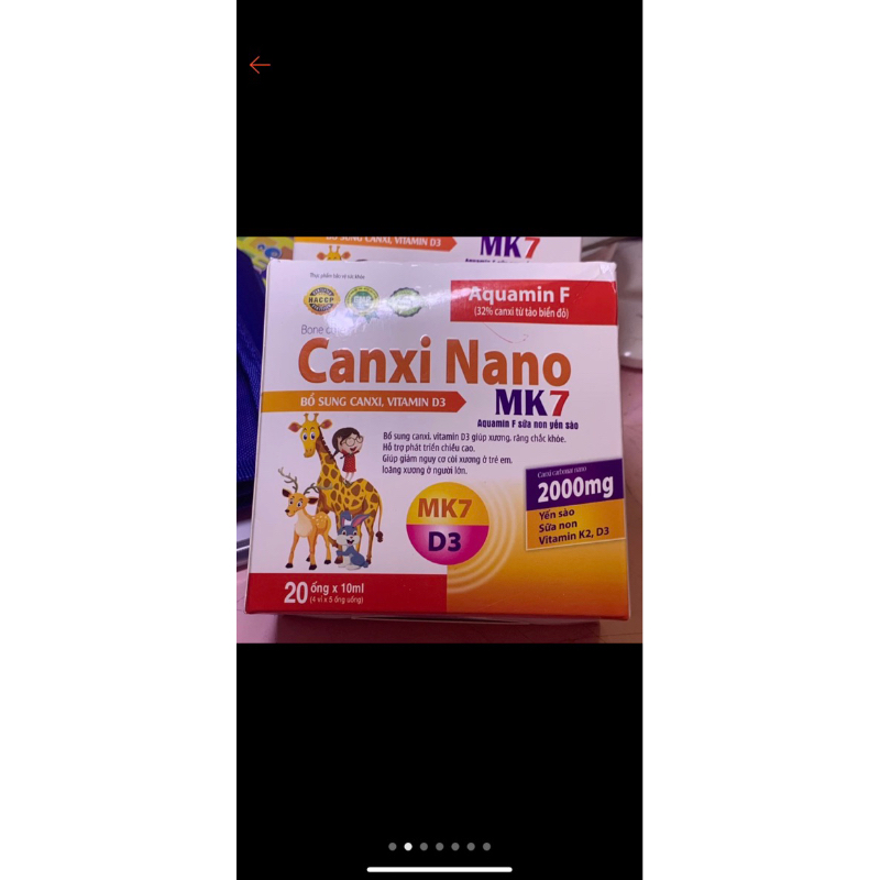 Canxi nano bổ sung canxi cho bé từ 06 tháng tuổi trở lên dùng được.