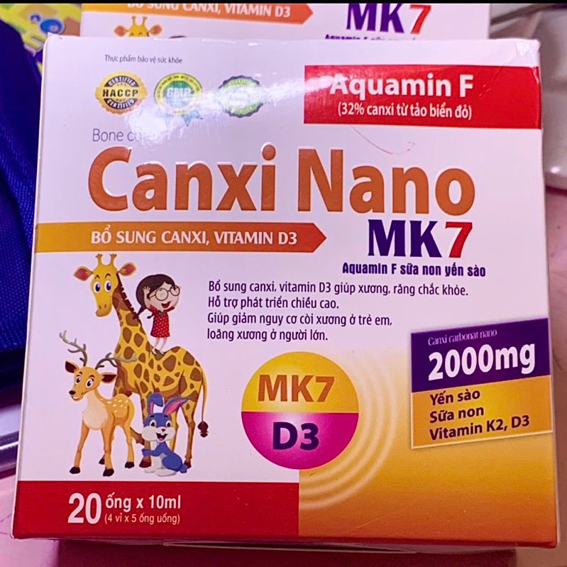 canxi nano bổ sung canxi cho bé từ 06 tháng tuổi trở lên dùng được.