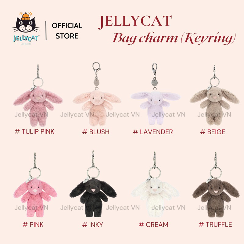 Móc khoá, móc cặp, phụ kiện treo túi, treo balo Jellycat bag charm  cheapmoment vs Jisoo Blackpink