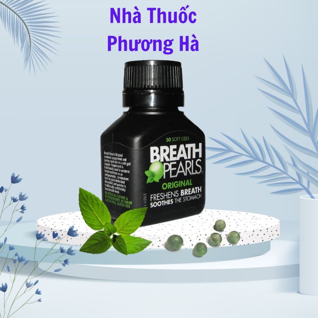 Viên uống thảo dược thơm miệng Breath Pearls (Úc ) Lọ 50 viên