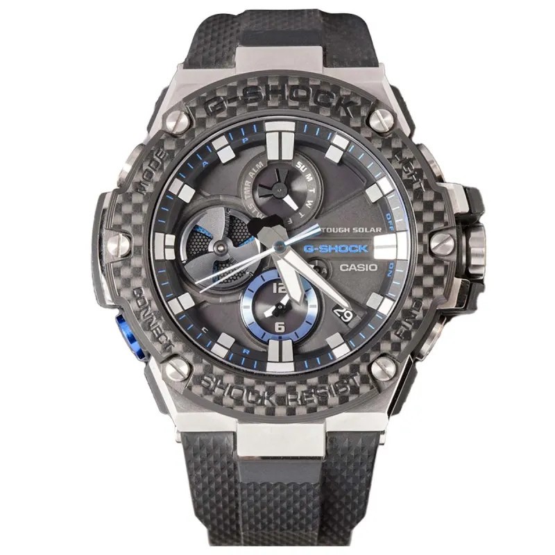Đồng Hồ Năng Lượng Mặt Trời Nam Casio G-Shock WATCHSTORE GST-B100XA-1ADR Mặt Kính Khoáng 53.8mm, Dây Nhựa Cao Cấp