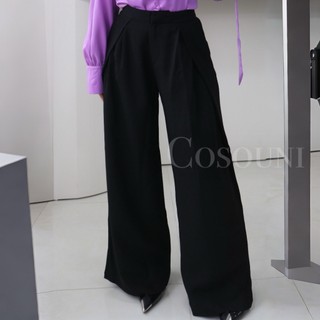 Cosouni - quần tây suông ống rộng nữ màu đen