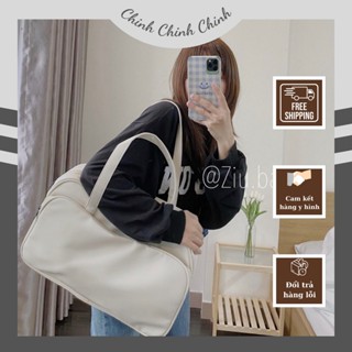 ẢNH THẬT Túi xách nữ đeo vai cỡ lớn da Pu trơn đựng lap đi học đi làm nhiều ngăn tiện lợi