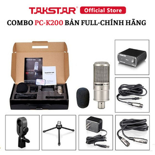 Full combo mic thu âm livestream chính hãng takstar pc-k200 lọc tạp âm, độ nhạy cao, giá rẻ bảo hành 1 năm