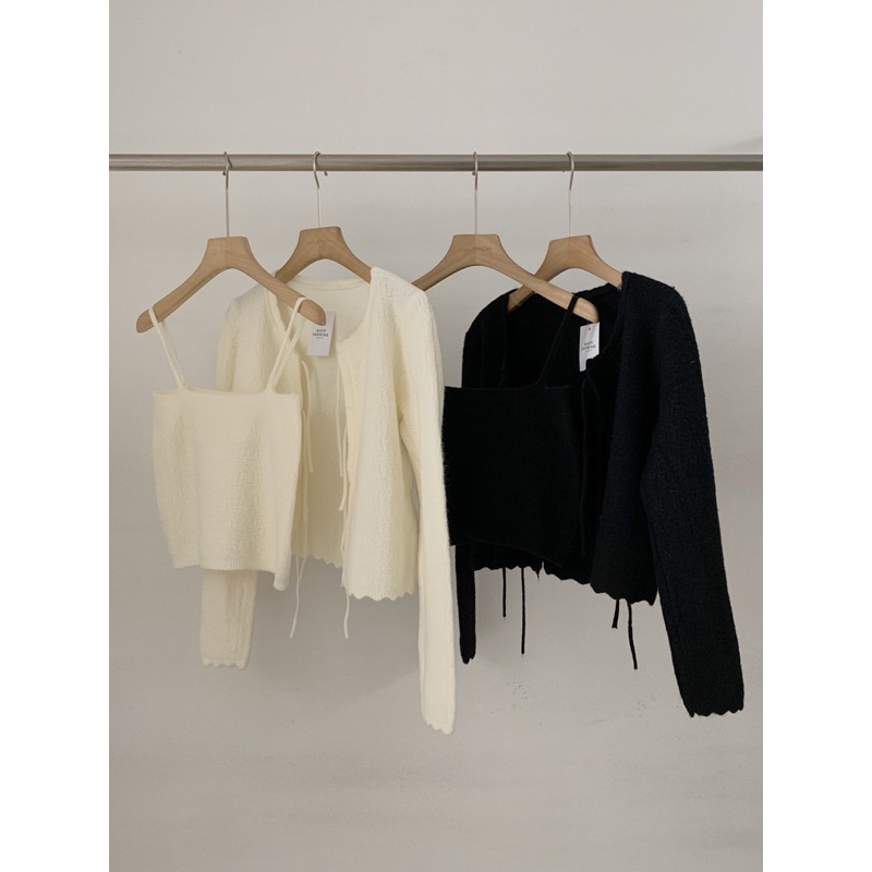 KAYY. Set áo dây và cardigan len _ scadl