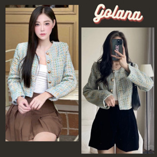 Áo Dạ Kẻ Hai Lớp Cao Cấp Bilax Coat Xanh Siêu xinh,Áo Dạ Tweed Bilax dáng Ngắn ( Có bigsize) Có Sẵn- Giao Ngay