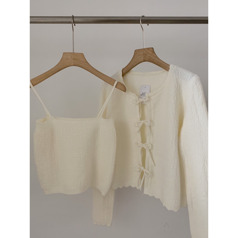 KAYY. Set áo dây và cardigan len _ scadl