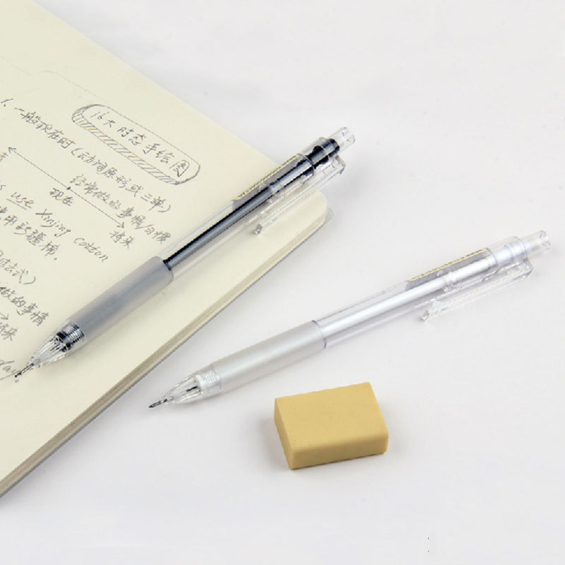 Bút Chì Bấm Cơ Học 0.5mm Phong Cách Muji Tiện Lợi Dành Cho Học Sinh