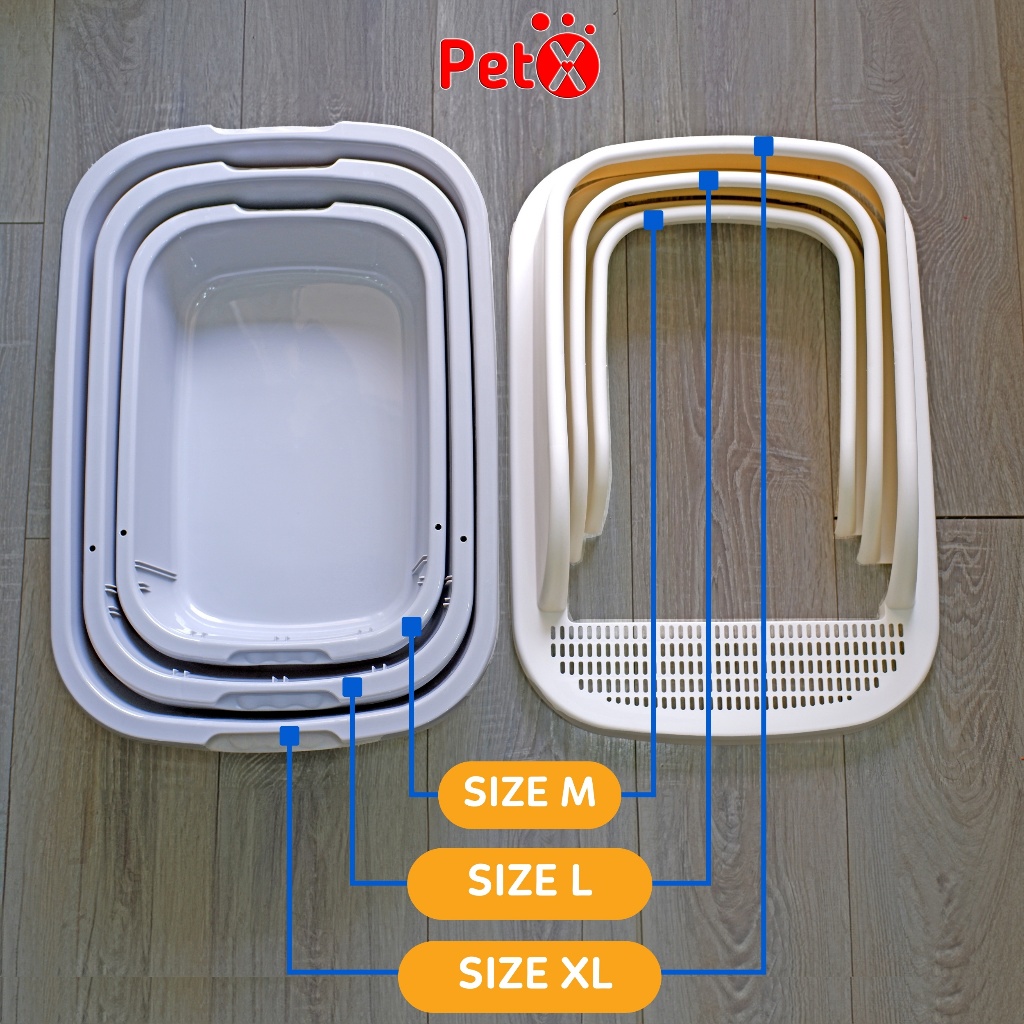 Khay vệ sinh mèo cỡ XL khay U to cho mèo đến 10kg