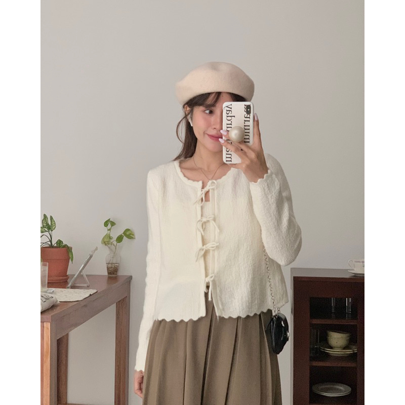 KAYY. Set áo dây và cardigan len _ scadl