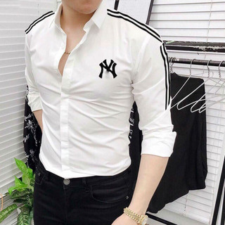 Áo Sơ Mi Nam Dài Tay Viền Vai Phối Họa Tiết NY6222 Nam Tính 💖Freeship💖 Thời Trang Mixupshop Chất Vải Mềm,Siêu Thoáng