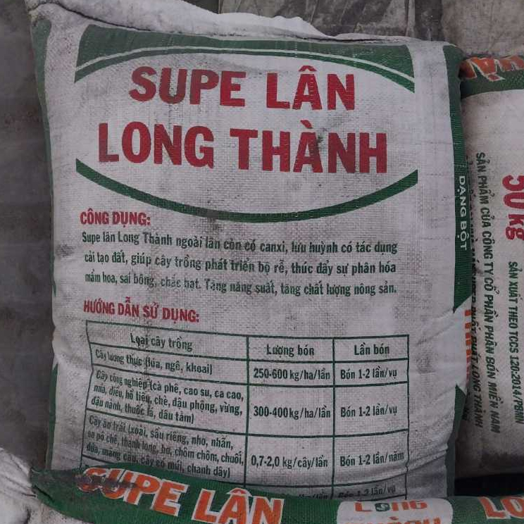 1Kg Phân Lân Long Thành  cho rau sạch hoa cây cảnh cây ăn trái