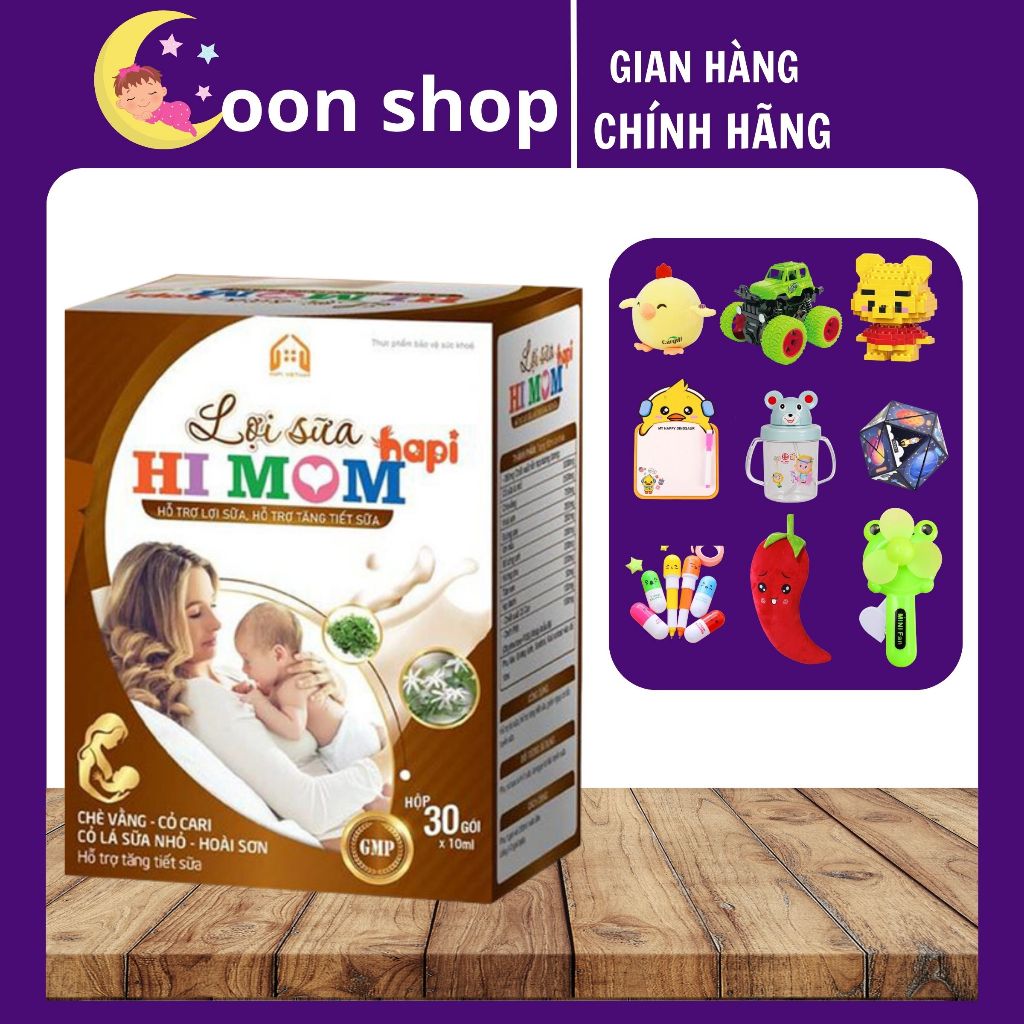 Lợi Sữa Hi Mom Hapi Việt Nam Hỗ Trợ Lợi Sữa Cho Mẹ Hộp 30 Gói x10ml
