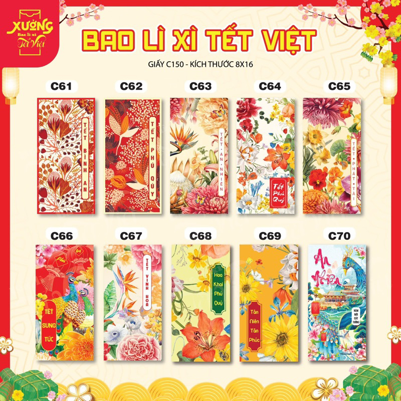 BAO LÌ XÌ CHÚC TẾT 2024 MẪU MÃ SIÊU ĐẸP - 90 MẪU THIẾT KẾ CỰC ĐẸP Ý NGHĨA 🧧