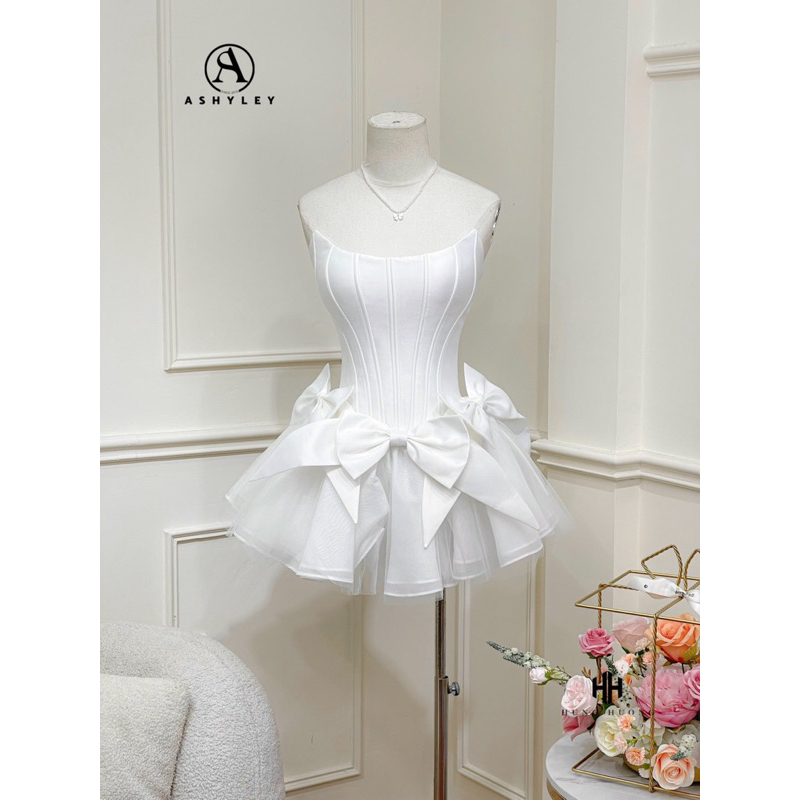 Váy Cup Đính Nơ Eo TKCC ASHYLEY