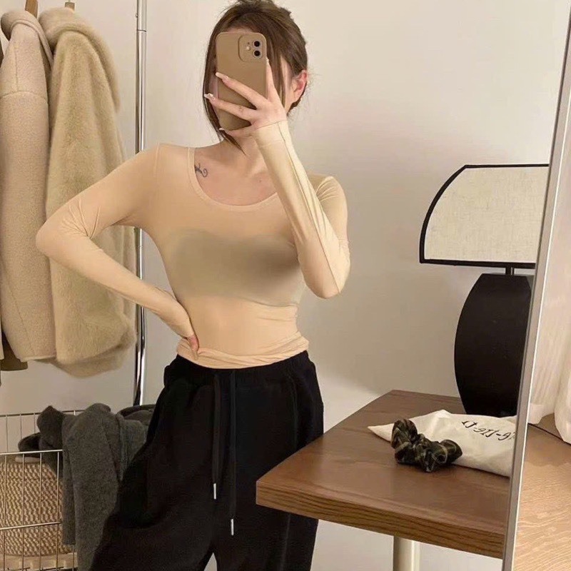 Áo giữ nhiệt tàng hình, siêu mỏng,ôm sát, sợi chuyển sinh nhiệt_QD1001