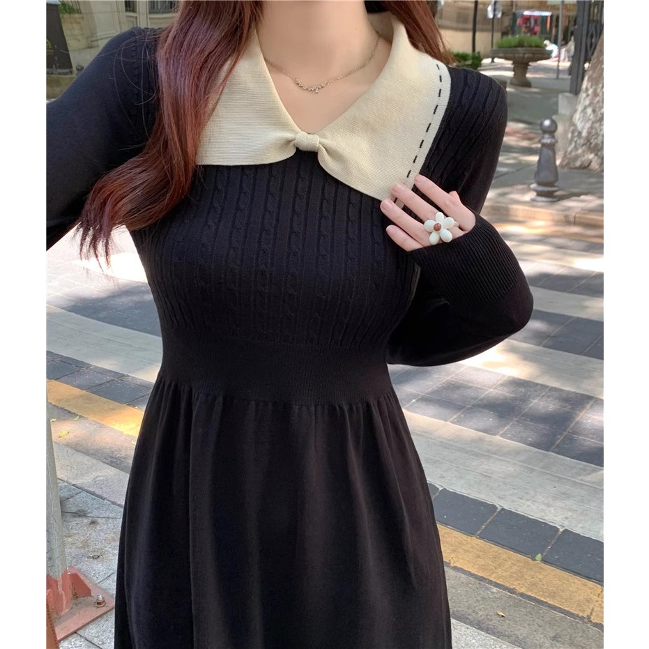 Váy Tiểu Thư VINTAGE Dài Tay Cổ Bánh Bèo