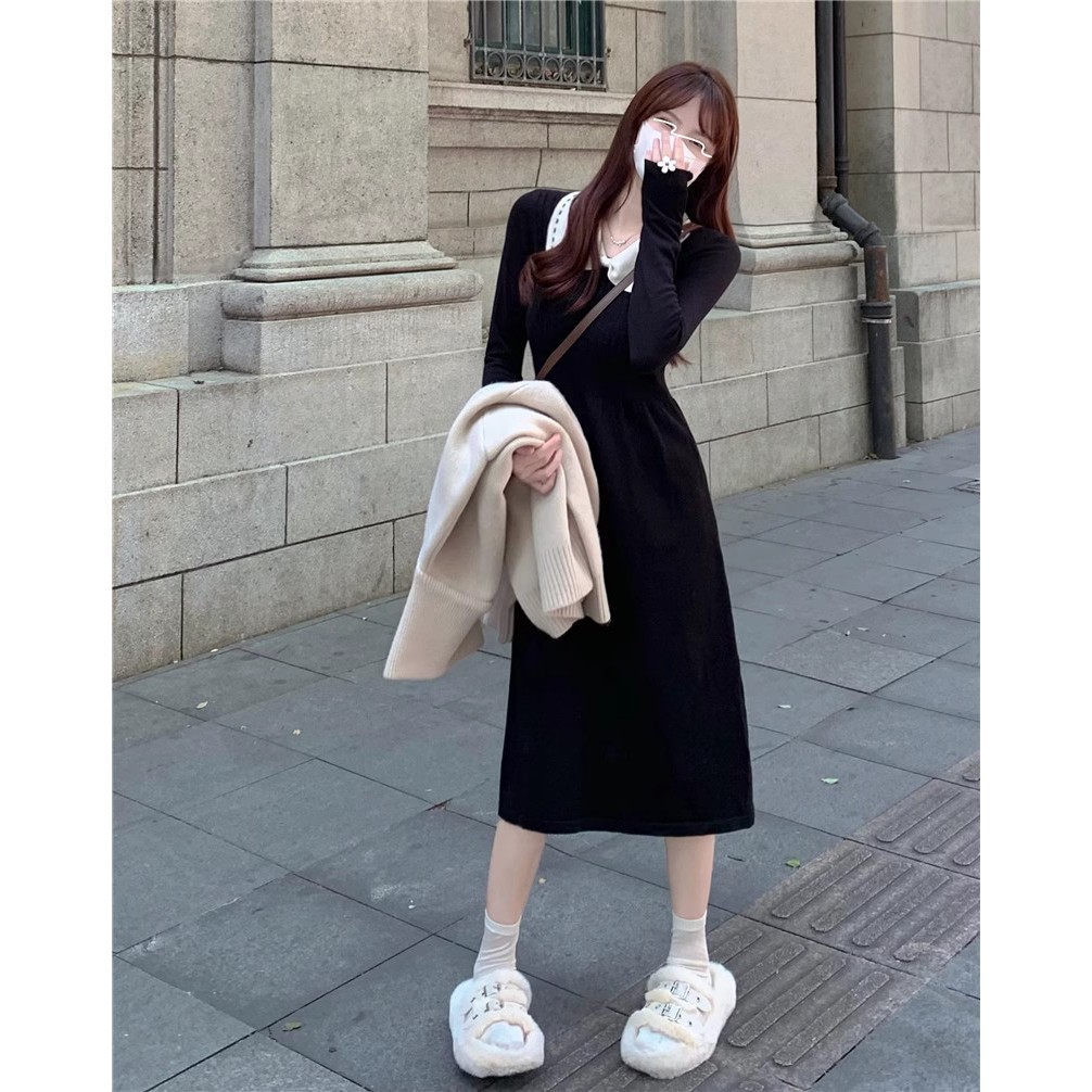 Váy Tiểu Thư VINTAGE Dài Tay Cổ Bánh Bèo