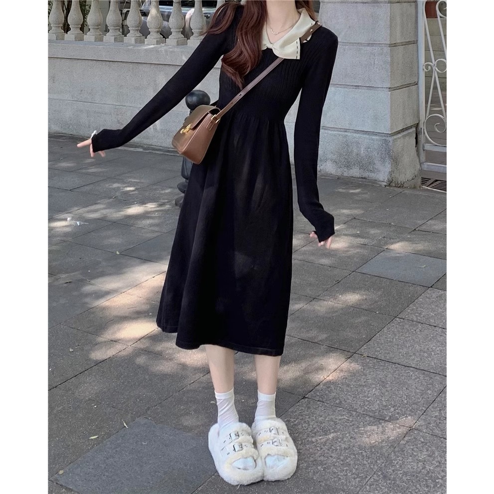 Váy Tiểu Thư VINTAGE Dài Tay Cổ Bánh Bèo