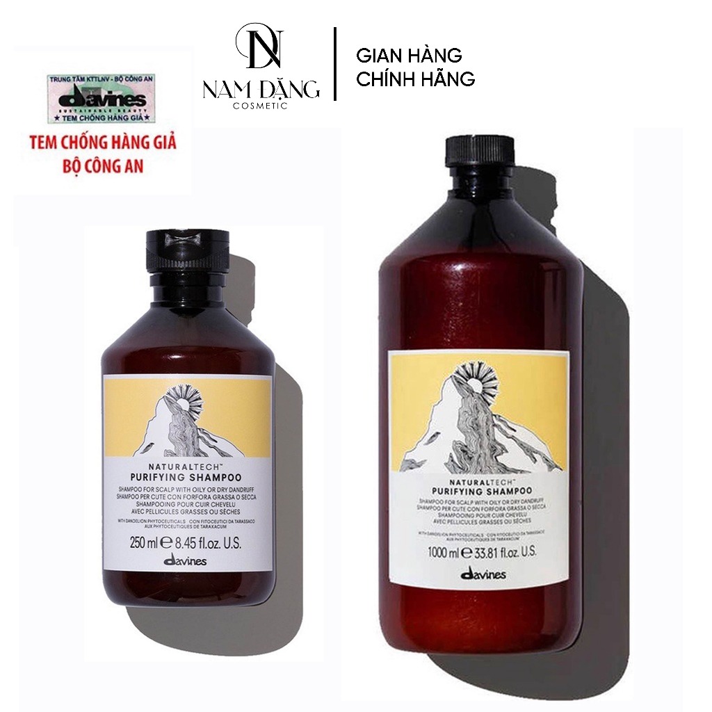 Dầu Gội Tóc Gàu Davines NaturalTech Purifying Shampoo