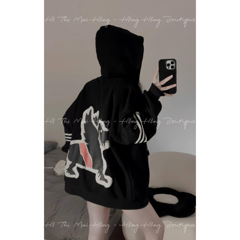 Áo Khoác Nam Nữ , Áo Hoodie Zip In Hình Cún Con Sau Lưng HOTTREND 2023 A25