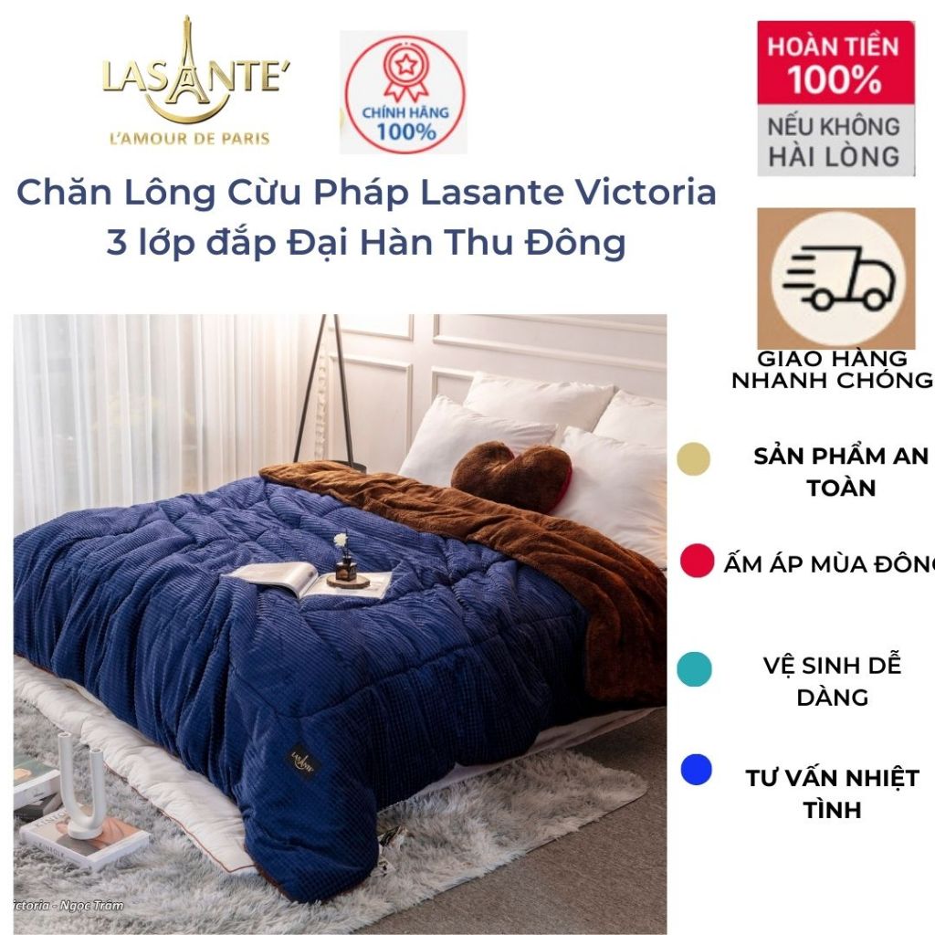 Chăn lông cừu pháp Lasante Victoria  nhiều màu sắc