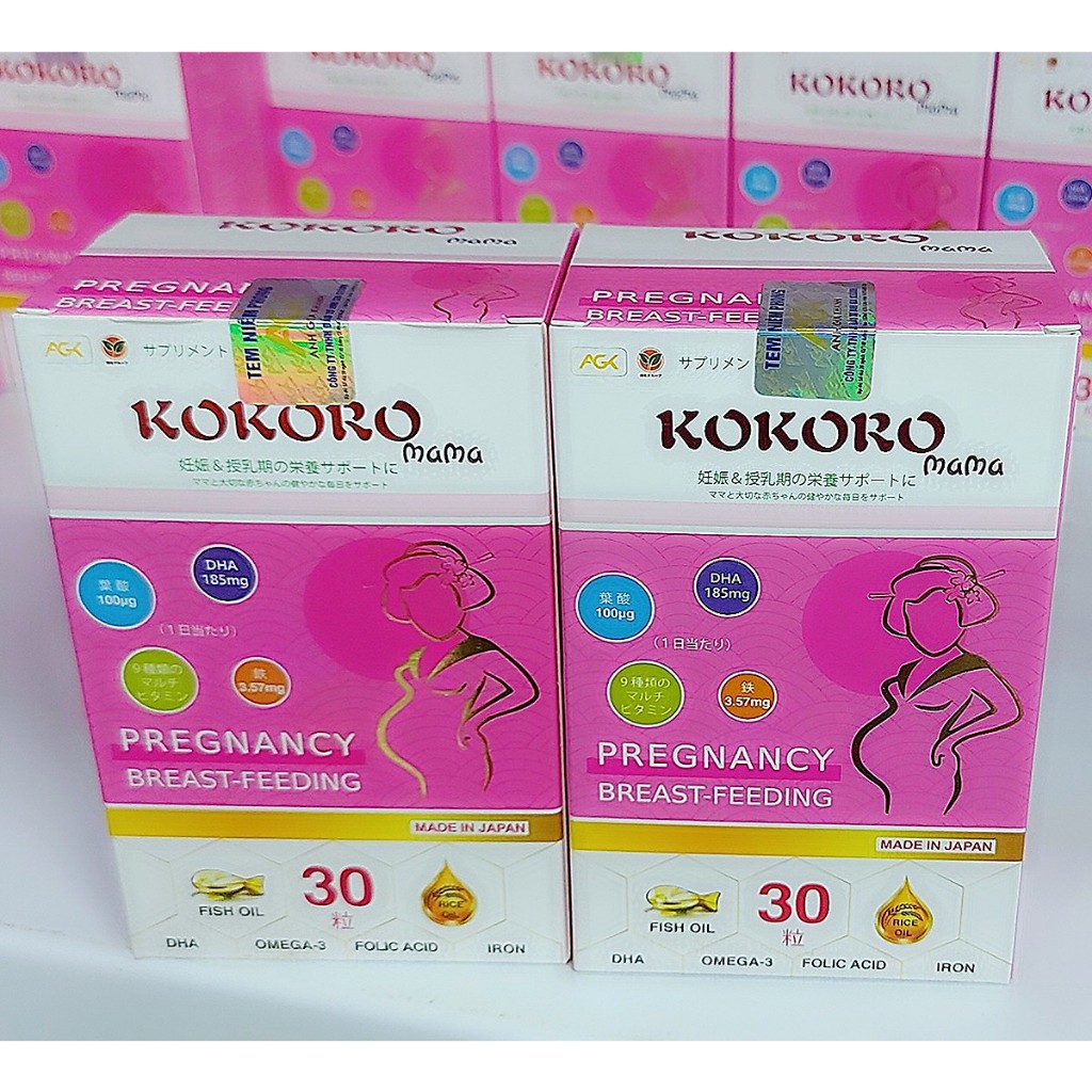 Viên Uống Kokoro Mama NHật Bản hỗ trợ bổ sung Vitamin cho bà bầu