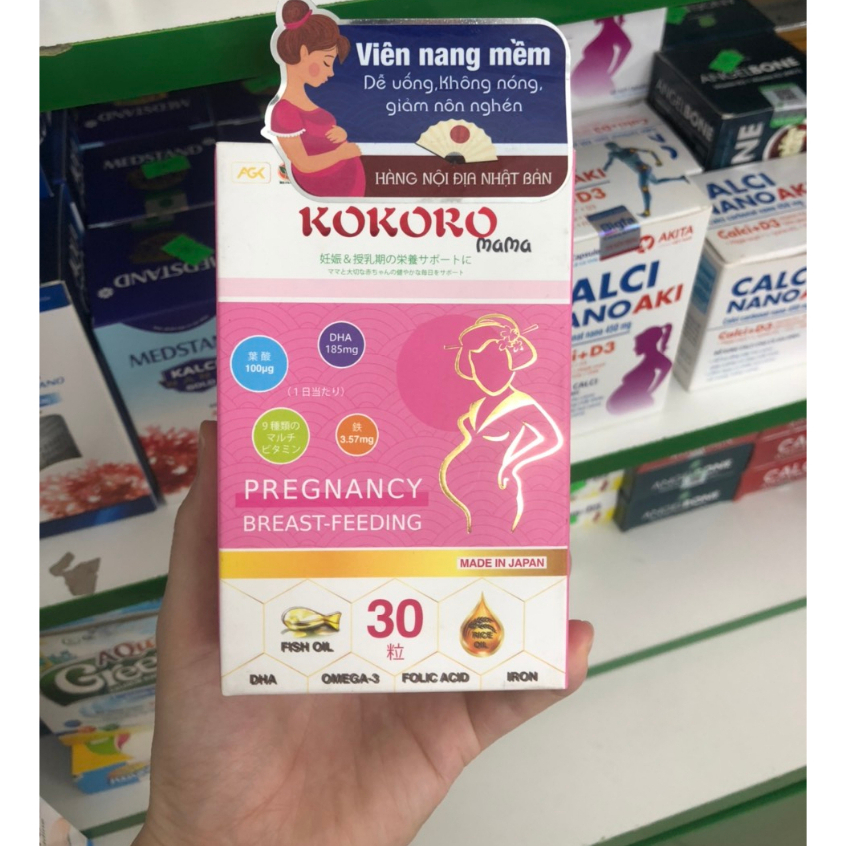 Viên Uống Kokoro Mama NHật Bản hỗ trợ bổ sung Vitamin cho bà bầu