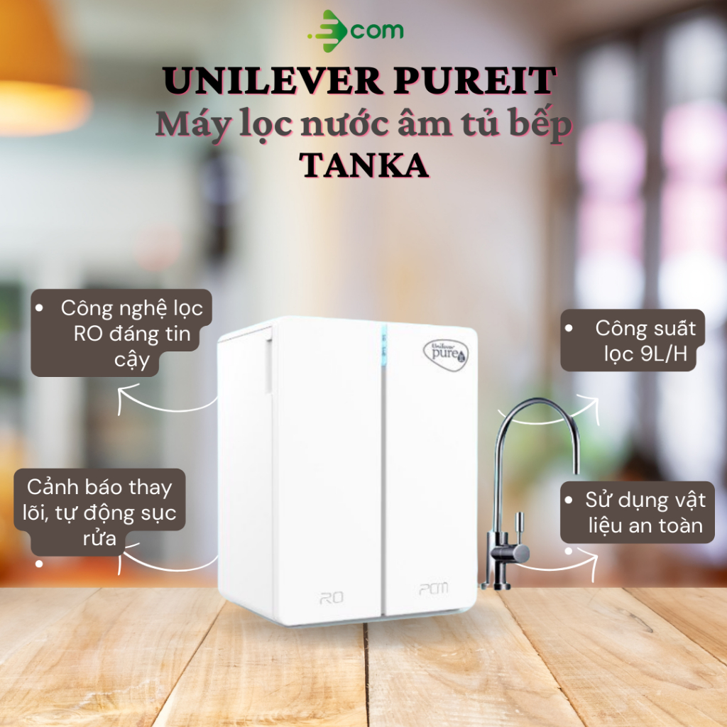 Máy lọc nước Unilever Pureit Tanka UR3140, âm tủ bếp, nhỏ gọn, tốc độ lọc 9L/h, miễn phí lắp đặt tại nhà trên toàn quốc