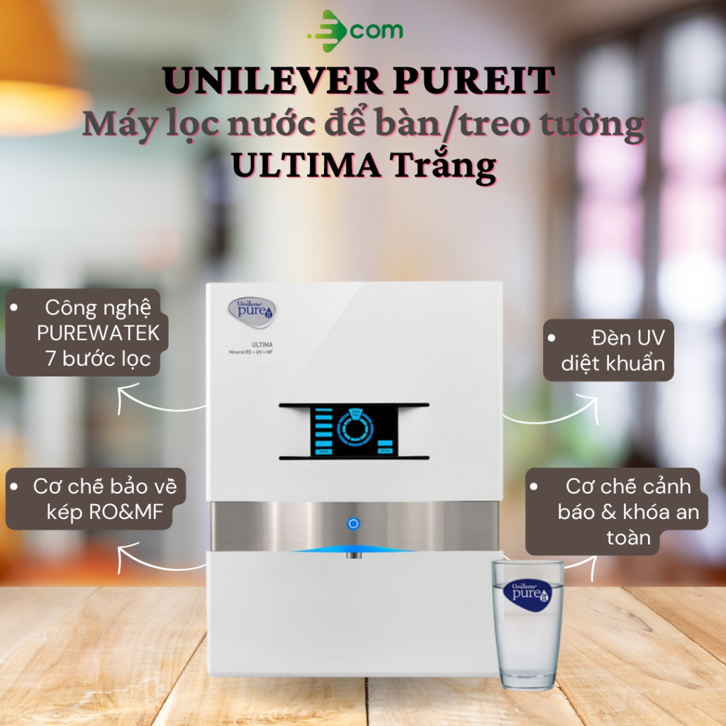 Máy Lọc Nước Unilever Pureit White - Bảo Hành 12 Tháng, Miễn Phí Lắp Đặt