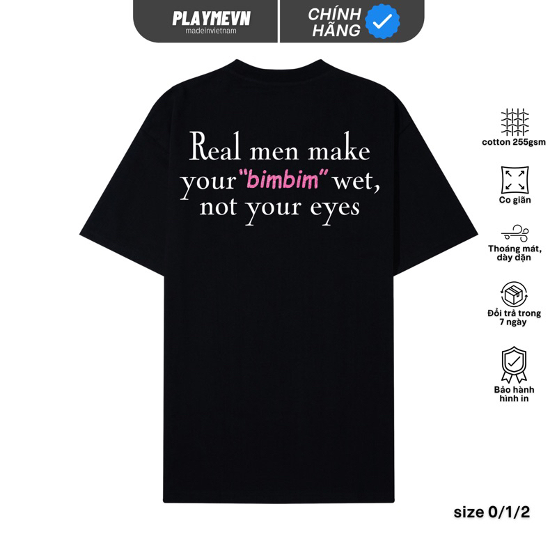 Áo Thun Playmevn “Bimbim” unisex/ Black