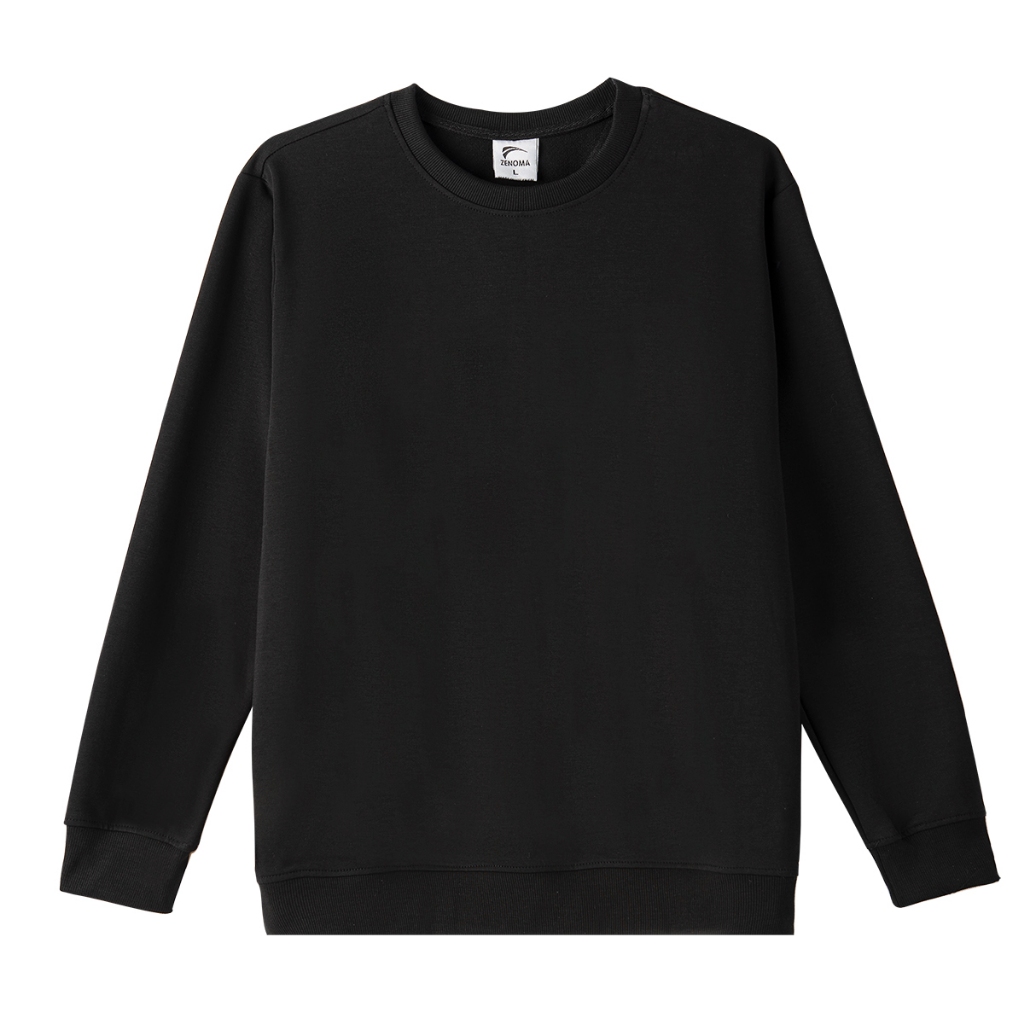 Áo Nỉ Nam Dài Tay Thu Đông ZENOMA Sweater Cotton Fom Basic Cao Cấp Dày Dặn Ấm Không Bai Xù – D054