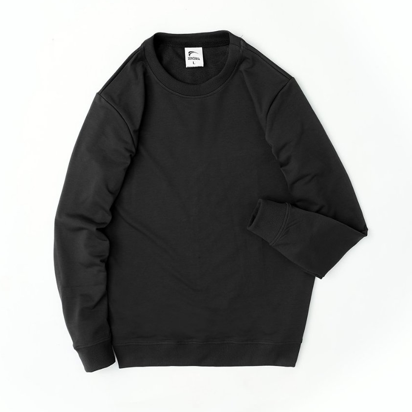 Áo Nỉ Nam Dài Tay Thu Đông ZENOMA Sweater Cotton Fom Basic Cao Cấp Dày Dặn Ấm Không Bai Xù – D054