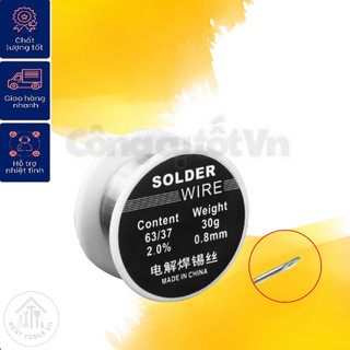 Cuộn thiếc hàn chì hàn lõi nhựa thông 30g solder 0.8mm