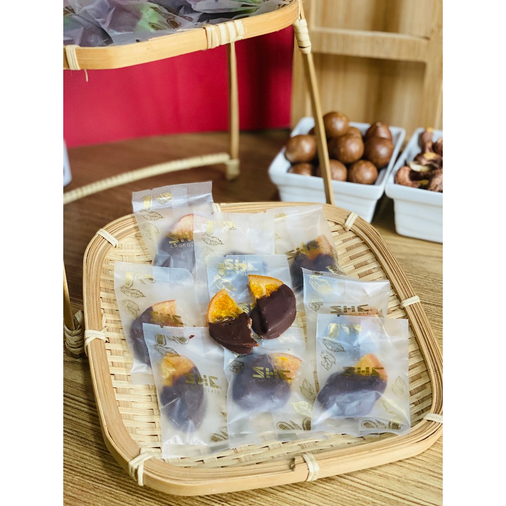 Cam nhúng Socola - Túi 500gr - SHE Chocolate - Bổ sung năng lượng. Quà tặng người thân, dịp lễ, thích hợp ăn vặt