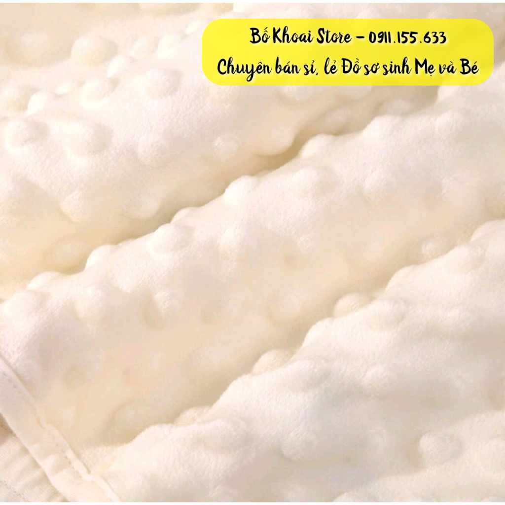 Chăn sợi tre nhung hạt đậu ZELOO - Chăn nhung hạt đậu 4 mùa, chăn nằm điều hòa cho bé - Bố Khoai Store