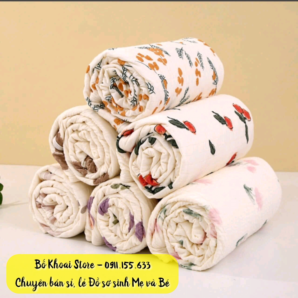 Chăn sợi tre nhung hạt đậu ZELOO - Chăn nhung hạt đậu 4 mùa, chăn nằm điều hòa cho bé - Bố Khoai Store