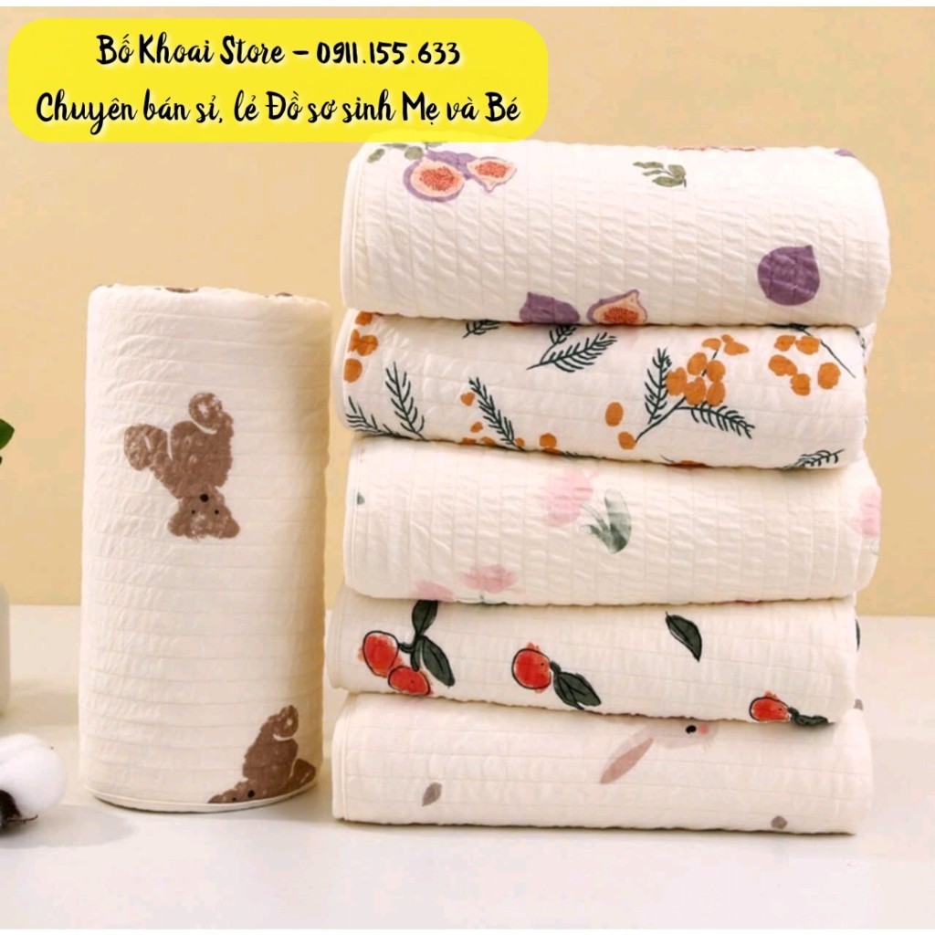 Chăn sợi tre nhung hạt đậu ZELOO - Chăn nhung hạt đậu 4 mùa, chăn nằm điều hòa cho bé - Bố Khoai Store