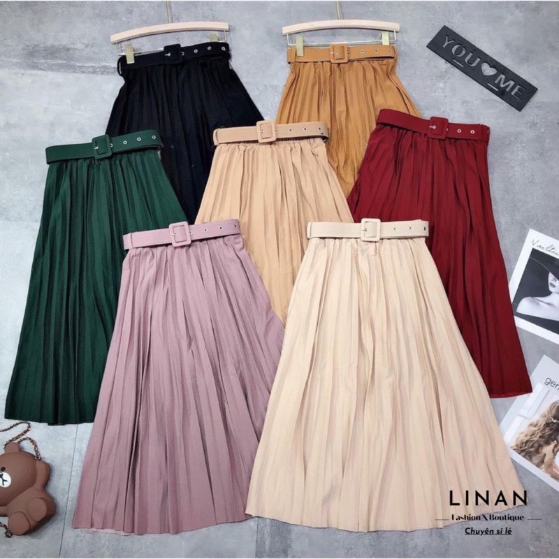 Chân váy sạn đai dập ly chuẩn tàu - LINAN