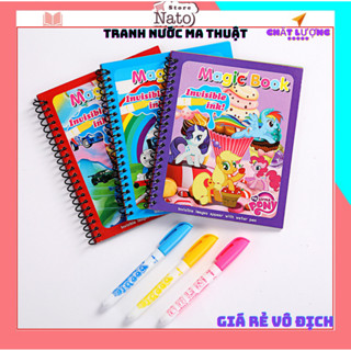 Tranh Tô Màu Nước Ma Thuật Tự Xóa, Sách Tập Tô Thần Kỳ, Magic Water Book Cho Bé Giá Tốt Với Nhiều Chủ Đề Tặng Bút Tô Màu
