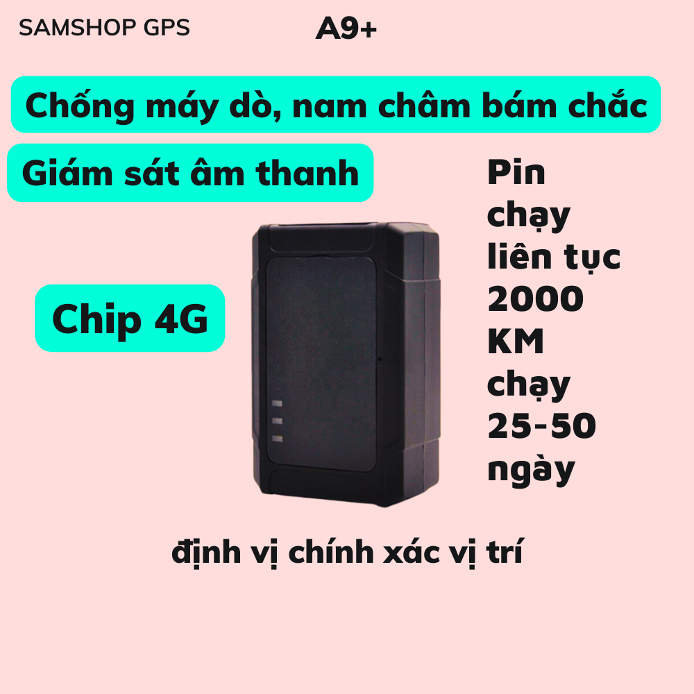 Thiết  bị định vị không dây A9+  quản lý, giám sát xe máy ô tô