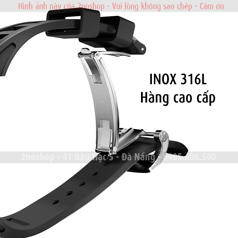 Khóa bướm kiểu gập cho dây da silicon đồng hồ Richard Mille có thể khắc logo Hamilton Orient Star Patek Philippe - K2307